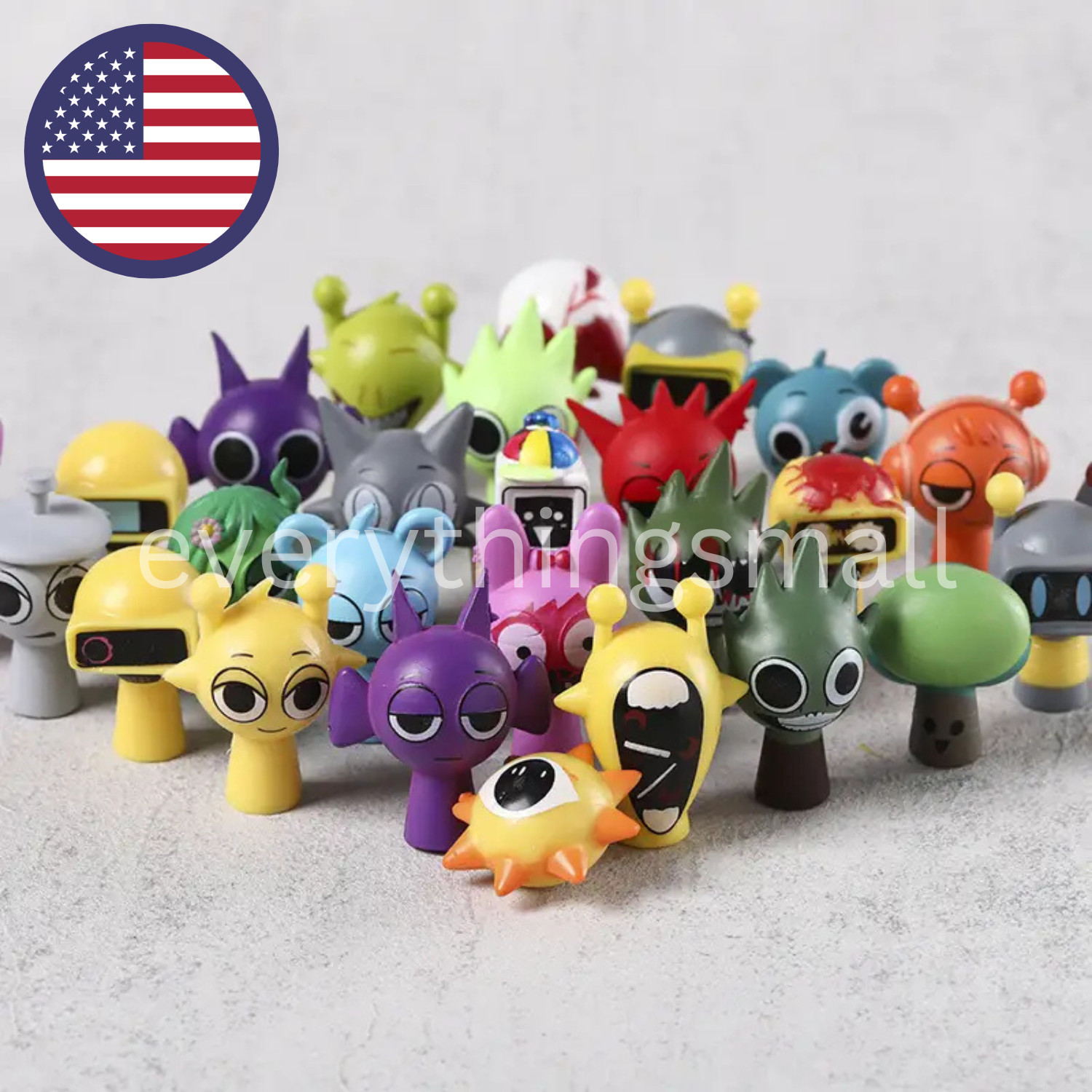 12/24/48pcs Sprunki Action Figures Model Toy Birthday Gift F