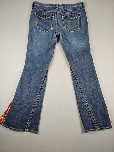 Mossimo Premium Women's Size 10 Med Wash Bootcut Floral Denim Jeans 35x32 - Bild 13 von 18