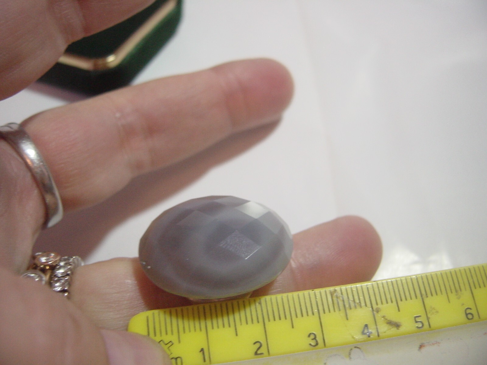 Vintage Solid Silver Ring-superb massive grey moo… - image 8