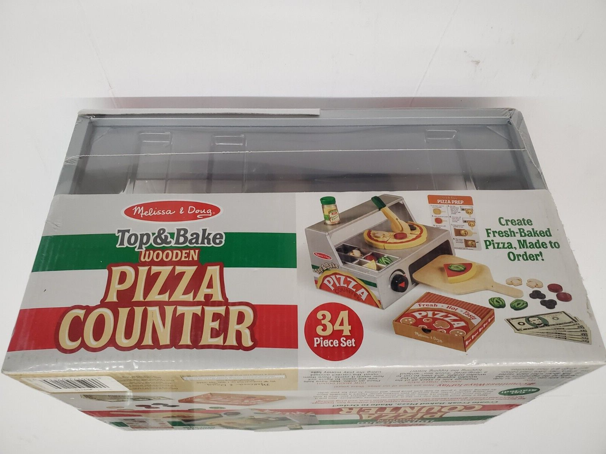 Melissa & Doug - Top & Bake Pizza Counter 34pc- New | eBay