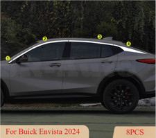 Para Buick Envista 2024+ Tira de ventanas de acero plateado Moldura Tira superior Borde