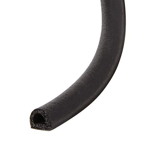 EPDM Rubber Self-Stick Weatherseal Tape D-Section 5/16" W 1/4" T 17 ft L Black - Picture 4 of 5