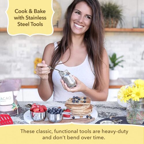 Accurate Stainless Steel Measuring Cups and Spoons Set - Perfect Kitchen Gift - Picture 10 of 10