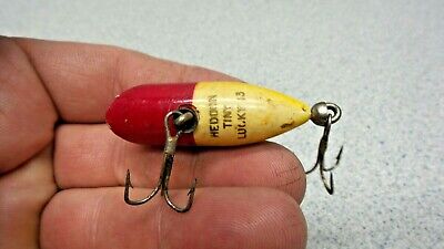 VINTAGE ANTIQUE FISHING LURE GREAT COLORS HEDDON TINY LUCKY VINTAGE ANTIQUE FISHING LURE GREAT COLORS HEDDON TINY LUCKY