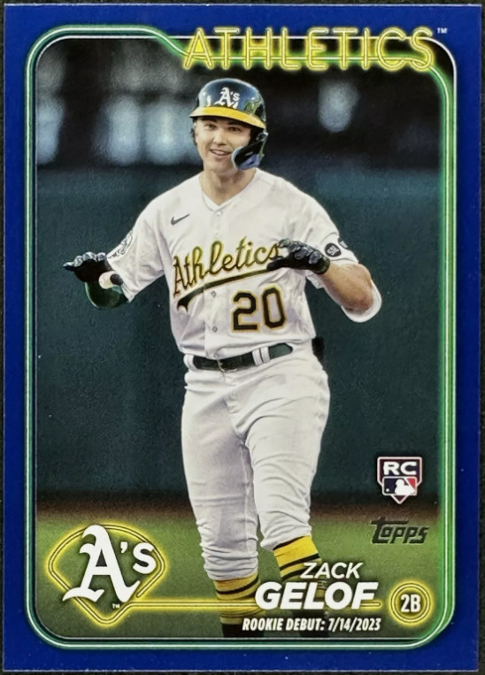 2024 Topps Update Rookie Debut Royal Blue #US131 Zack Gelof (RC)
