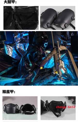 Overwatch OW Ana Amari Haewha Máscara Draugr FRP Hombro Armadura Leggings utilería - Imagen 5 de 16