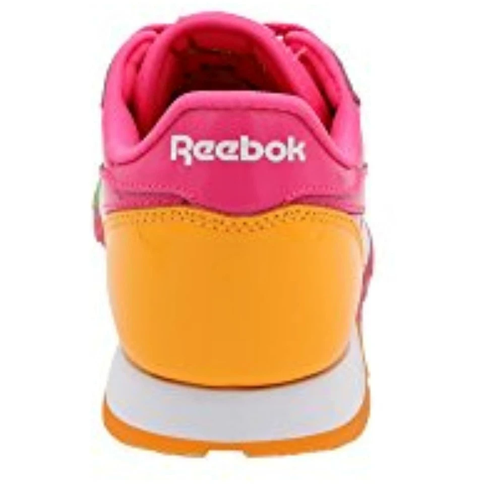 锐步青少年经典皮革甜点包鞋 BS7244 绿色/粉色/橙色 5.5 米 — 第 3/4 张图片