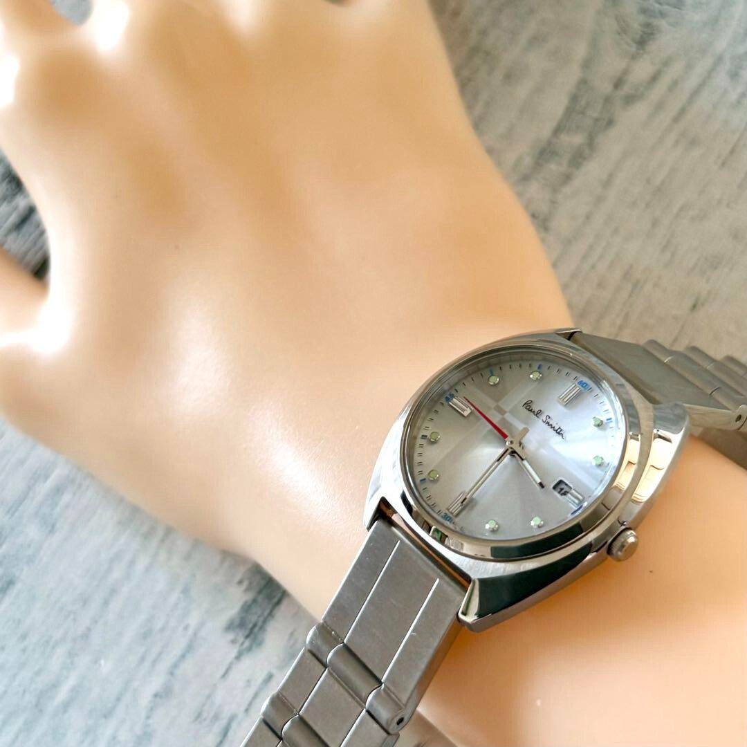 Paul Smith✩シルバーウォッチ Paul Smith Watch Closed Eyes Silver Used From Japan Check