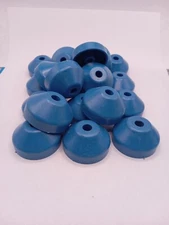 20 Record Adapters BLUE Plastic Dome Inserts 45rpm 7” Records USA made