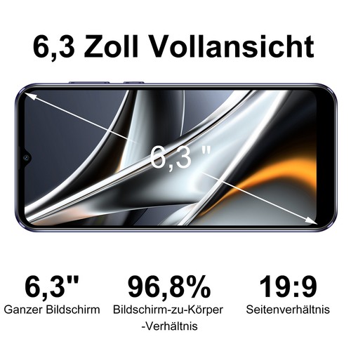Smartfon 6,3-calowy telefon komórkowy z systemem Android bez umowy Dual SIM Quad Core 4500mAh 4G IPS - Zdjęcie 4 z 16