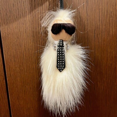 FENDI Karl Lagerfeld Monster Charm Keychain Bag Charm Fur