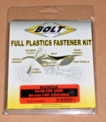 Bolt MC Hardware Bolt Full Plastic Fastener Kit HON-0409024 # 2401-0719