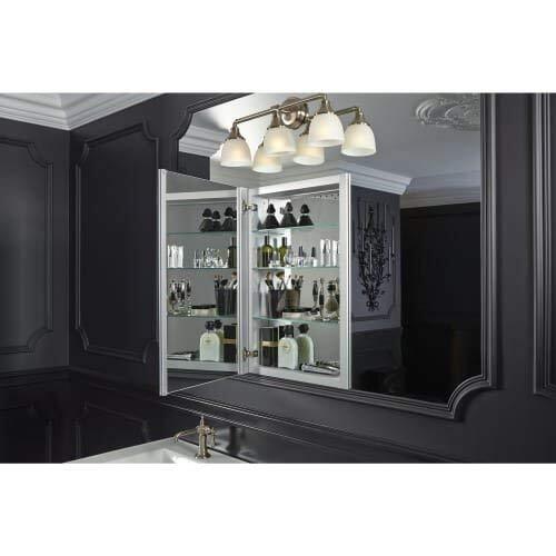 Verdera 20 in. W x 30 in. H Recessed Medicine Cabinet in Anodized Aluminum - Picture 3 of 6