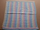 Hand knitted Multicoloured  Baby Blanket New