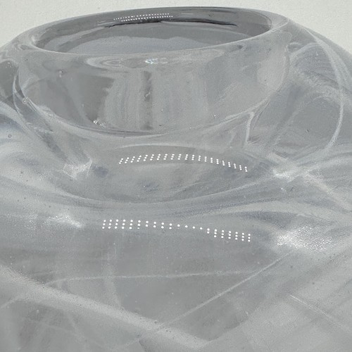 Kosta Boda Cool Moon Anna Ehrmer Glass Candle Votive 2000 White Swirl Sweden - Picture 12 of 15
