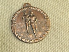 Vintage Solid Copper Girls Varsity 1984 Track  Field Medallion Award