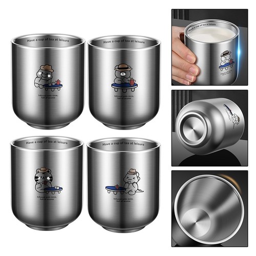 For Outdoor Adventures Double Wall Cup Reusable Metal Cup Camping Trips - Picture 2 of 42
