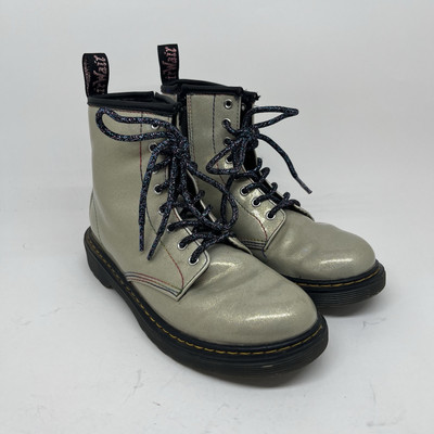 Doc Martens 1460 Sparkle Rays Womens Size Silver Iridescent Glitter  Boots