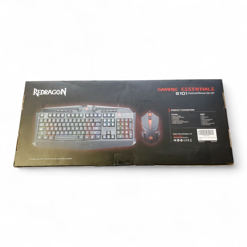 RedDragon Gaming Essentials S101 Keyboard/Mouse 2 In 1 Set W/ RGB Backlighting - Image 2 of 2