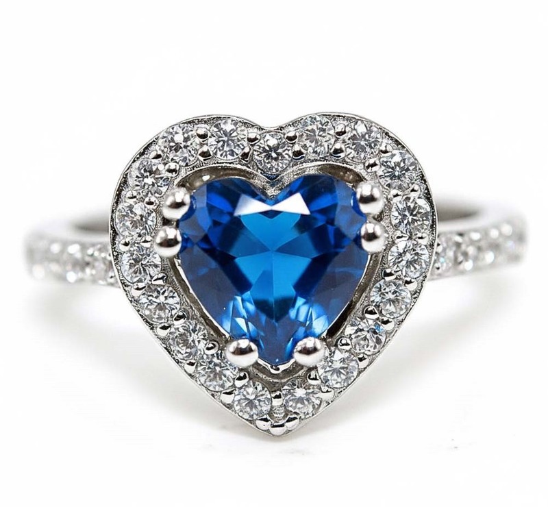 Heart 3CT Heat Treated Kyanite 925 Sterling Silver Ring Jewelry Sz 7