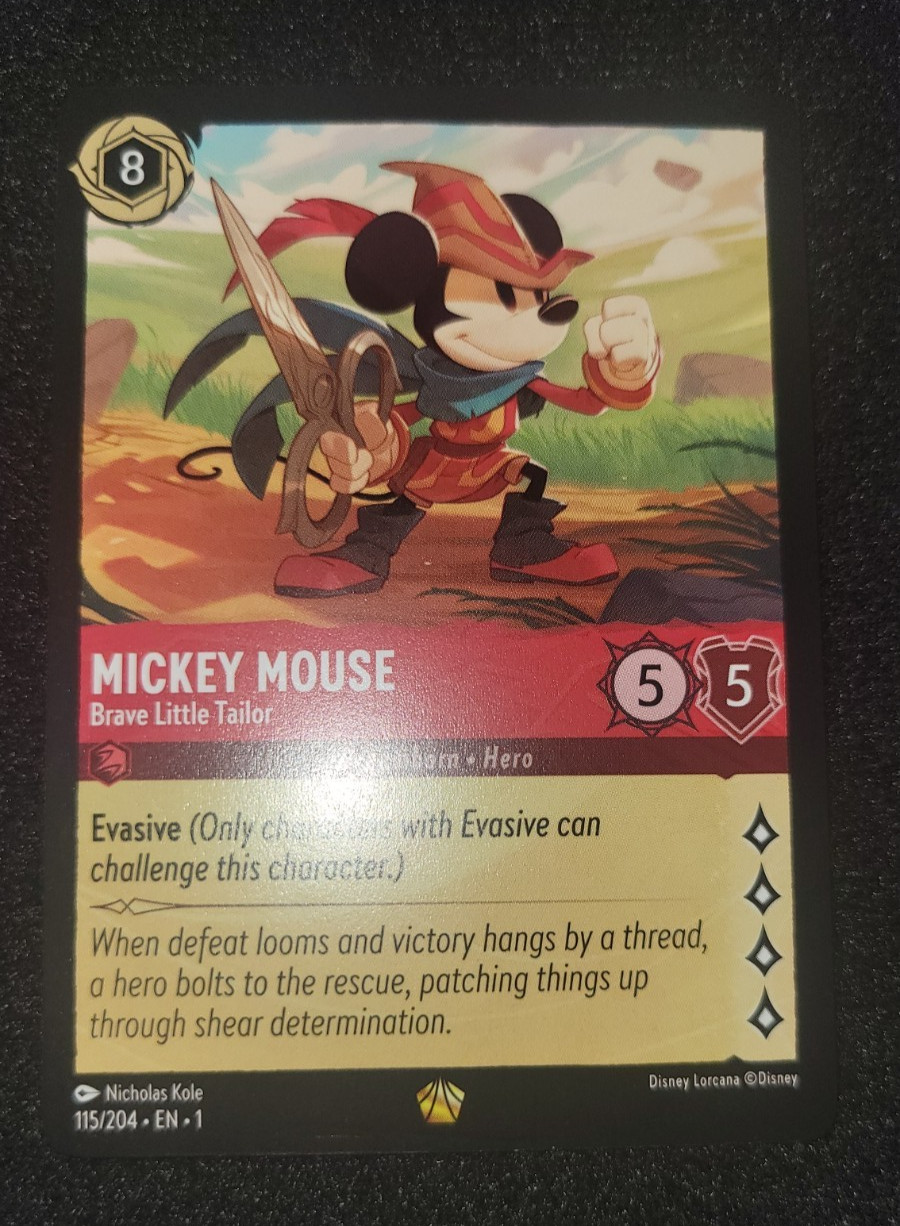 Disney Lorcana Mickey Mouse Brave Little Tailor 115/204 The First Chapter