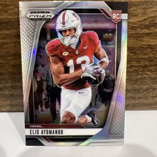 2025 Panini Prizm Draft Picks Football Eric Ayomanor #115 Silver Prizm RC Rookie