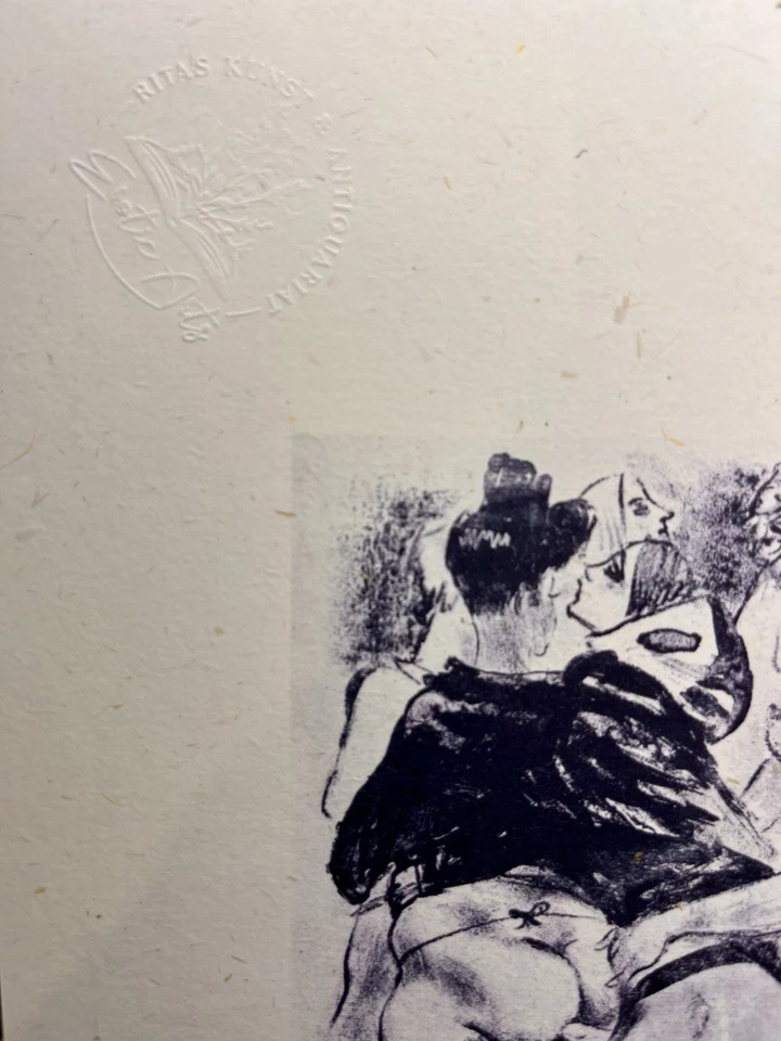 Erotic Art print Kohlezeichnung LGBT Love Berthomme zu Gamiani Deux nuits d‘exes - Bild 2 von 2