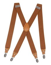 Adjustable Elastic X Back Style Suspenders for Men's and Women's With Coffe-01