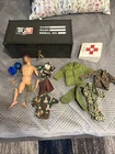 Vintage 12" GI Joe Adventure Team Locker & clothing and Atomic Mike Parts