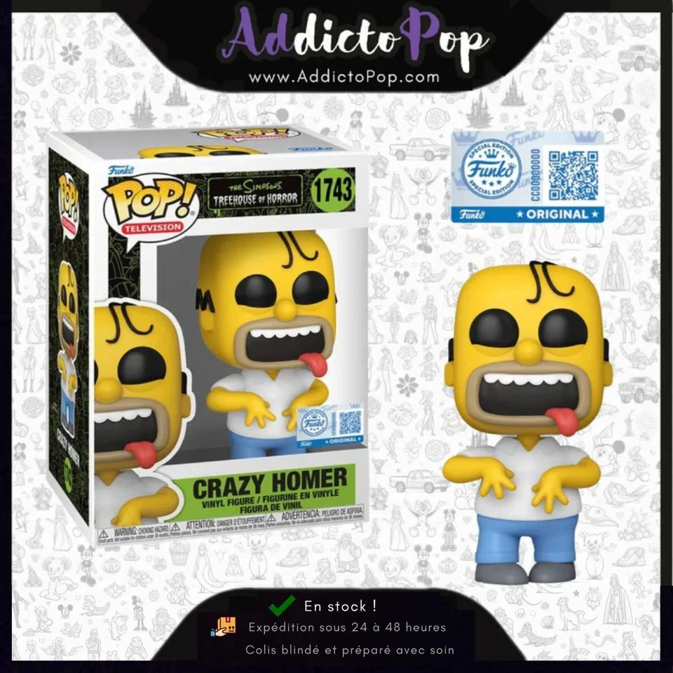 Funko Pop! The Simpsons (Treehouse of Horror) [1743] - Crazy Homer (Special Edit - Photo 1/1