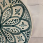 Moroccan Ceramic Plate Hand Painted Symmetrical Zwak Floral Mandala Style Signed — photo 4