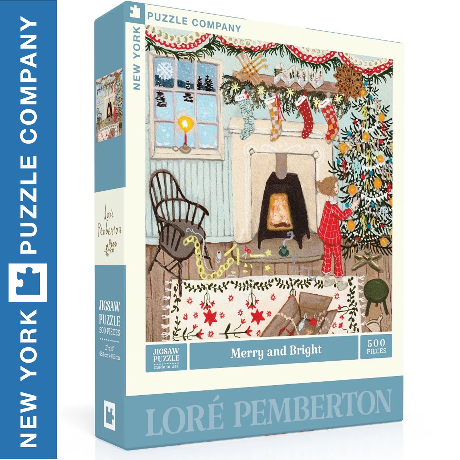 MERRY and BRIGHT New York Puzzle Company 500pc Random Cut Jigsaw NPZLP2327