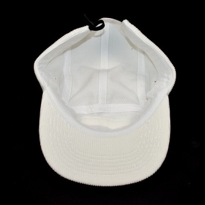 NWT Supreme White Faded Corduroy Box Logo Camp Cap Hat SS25 Men's