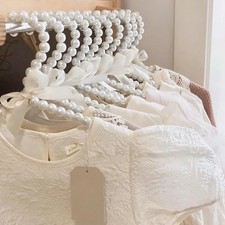12" Handmade Pearl Baby Clothes Hangers Pack of 5 – Baby Wardrobe Organiser