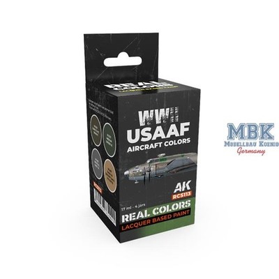 AK Interactive S.L. AK-RCS113 REAL COLORS: WWII USAAF Aircraft Colors SET
