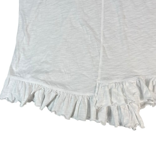 Sundance Ruffled Light Spirit Tee White Shirt Women's Size S Casual Classic Top - Picture 6 of 10
