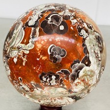 Natural Money agate Crystal Sphere Ball healing 2880G