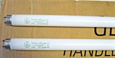 NEW (2) GE F17 T8 SP35 24" 17W 3500k Fluorescent Tube Light Bulb Lamp 20,000 Hrs