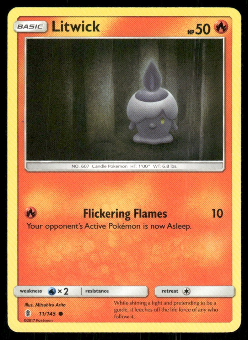 Litwick 11/145 Common Guardians Rising Pokemon Lightly Played