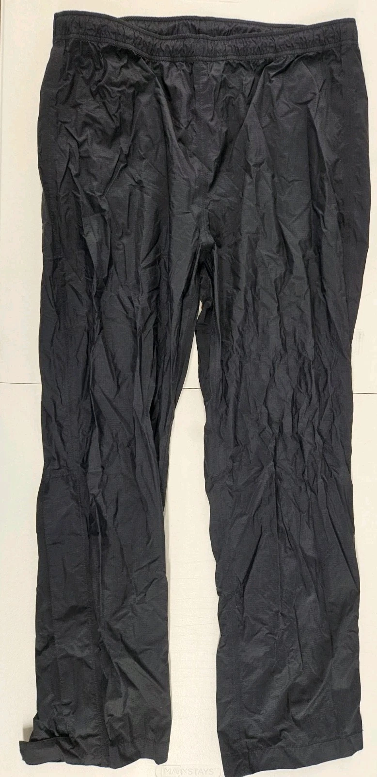 LL Bean Pants Mens Large Waterproof TEK Nylon Rain Hiking Ankle Zip Ripstop L