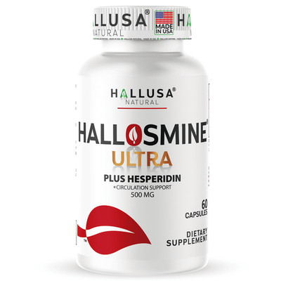 Hallosmine Ultra Diosmin Hesperidin 650mg, Circulation & Vein Support, 60 caps