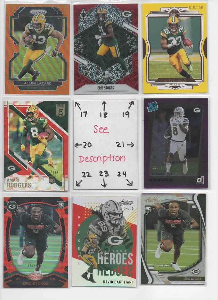 GREEN BAY PACKERS Serial #'d Rookies Jerseys Autos Adams Favre Jones Cobb Driver - Image 3 of 4