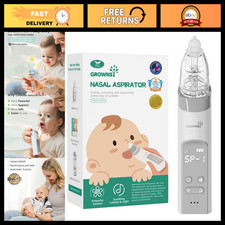 Electric Baby Nasal Aspirator - Powerful Suction Nose Sucker, Grey, Easy Clean