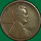 1914-S Lincoln Wheat Cent Very Good VG Coin #42617