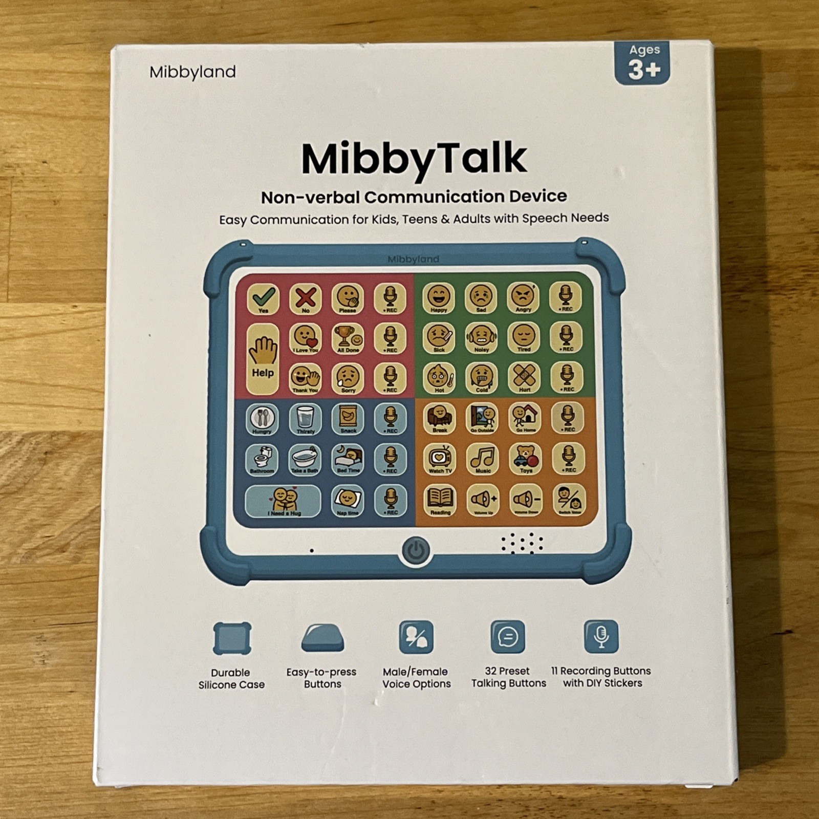 Mibbytalk AAC Device for Autism & Nonverbal Kids and Adults, Communication Tool 