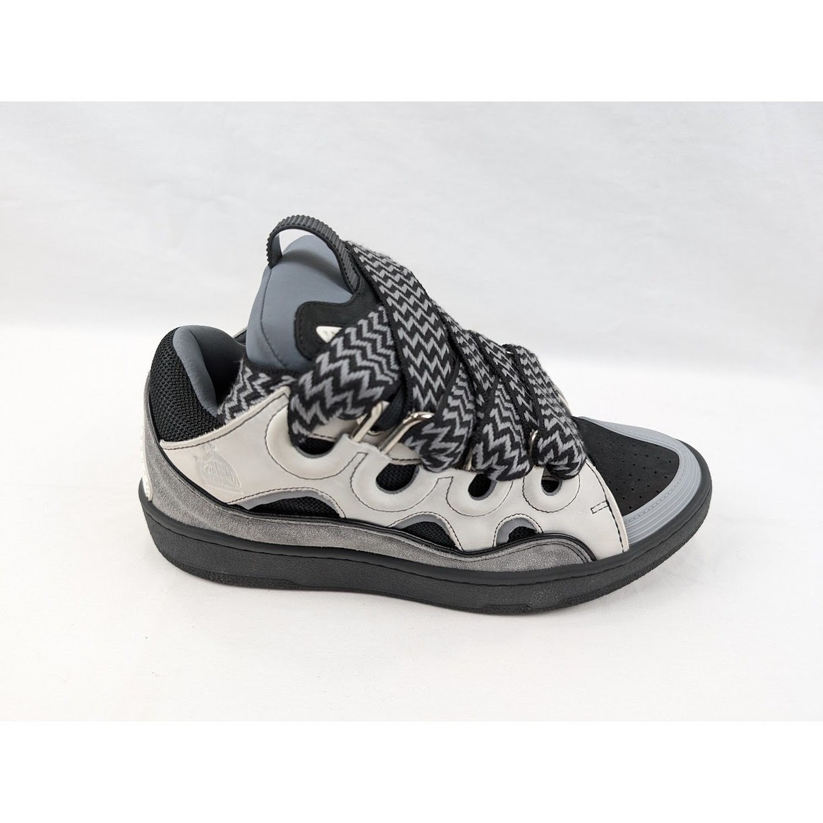 靴 LANVIN SNEAKERS CURB / WHT 41size Leather Curb Sneakers | Lanvin
