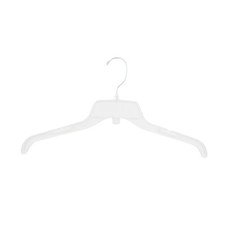 SSWBasics 17 inch BreakResistant Clear Plastic Dress Hangers Case of 100