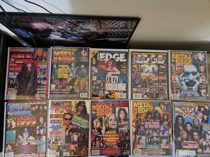 Lot #1  Of 15 Metal Edge Magazine Glam/Heavy Metal  Various Years 