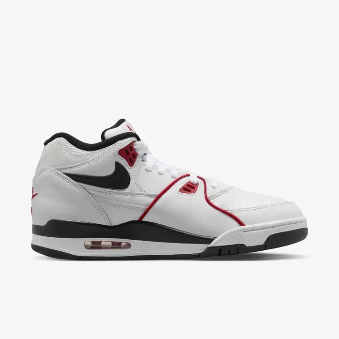 Nike Air Flight 89 FD9928-101 Sneaker Men's White Black Leather Basketball Shoes - Image 2 of 4