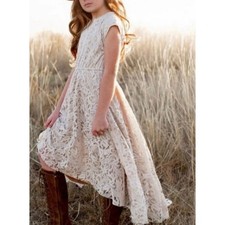NEW Joyfolie Mia Joy Size 3 Hadley Dress Turtledove Lace High-Low NWT 72001324